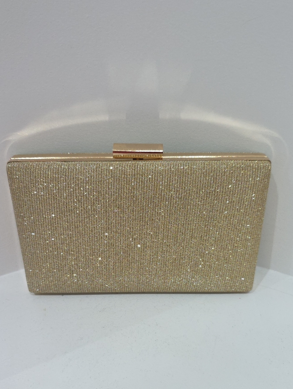 Gold Sparkle Rectangular Evening Clutch